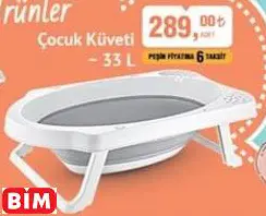 KATLANABİLİR ÇOCUK KÜVETİ ~ 33 L
